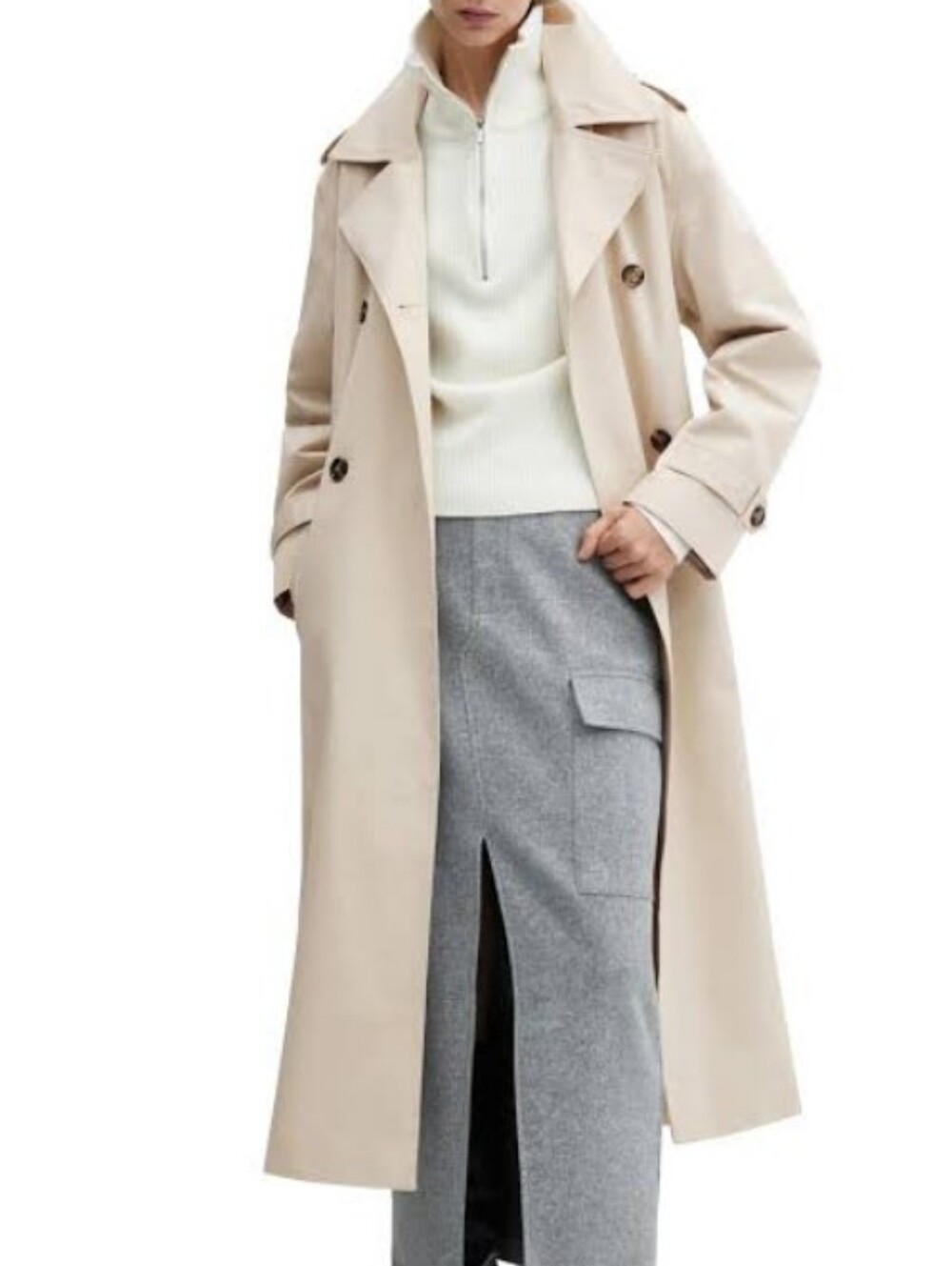 Women’s Classic Belted Trench Coat